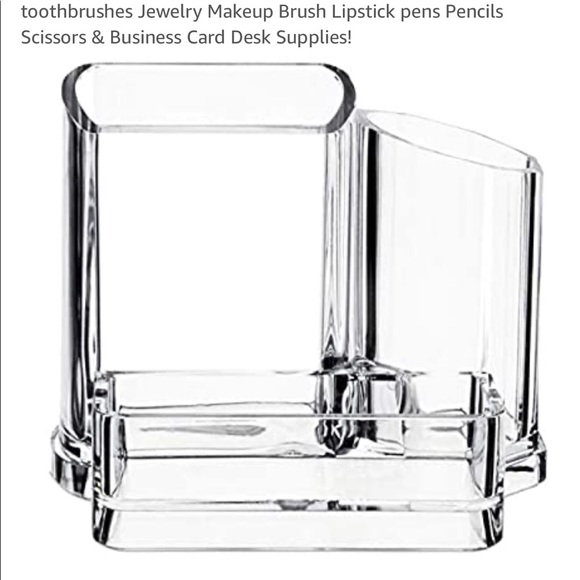 3 compartment Acrylic cosmetic organizer wgoodies. - Picture 1 of 14